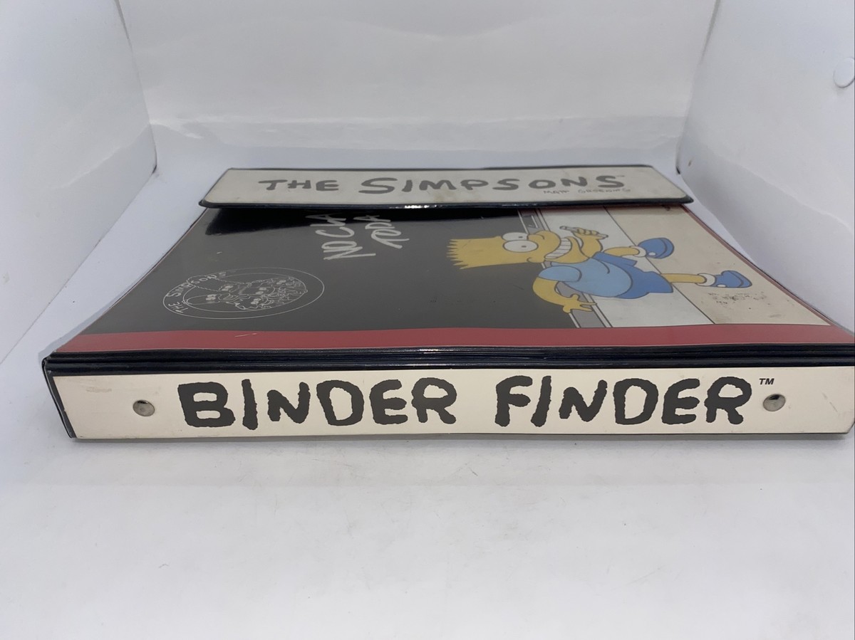 Vintage The Simpson's Binder Finder NO CLASS Trapper Keeper Folder
