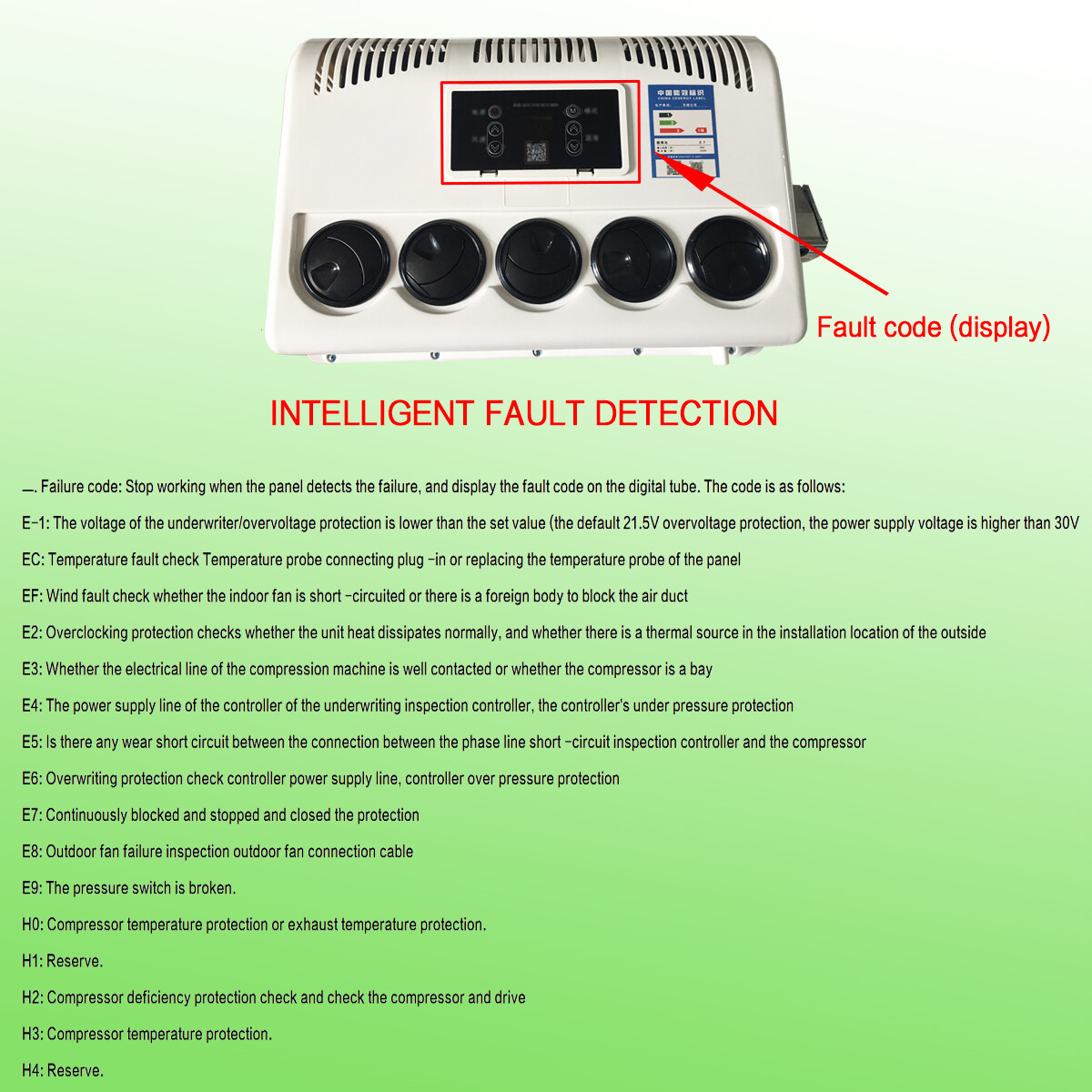 12V 12000 BTU Truck Air Conditioner Split A/C Kit for Semi
