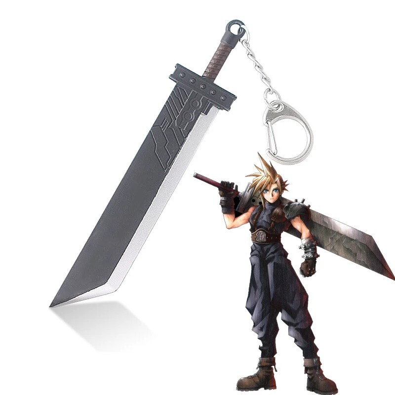 Final Fantasy VII Remake Cloud Strife Buster Sword Keychain Keyring FF7 final-fantasy-vii-remake-cloud-strife-buster-sword-keychain-keyring-ff7