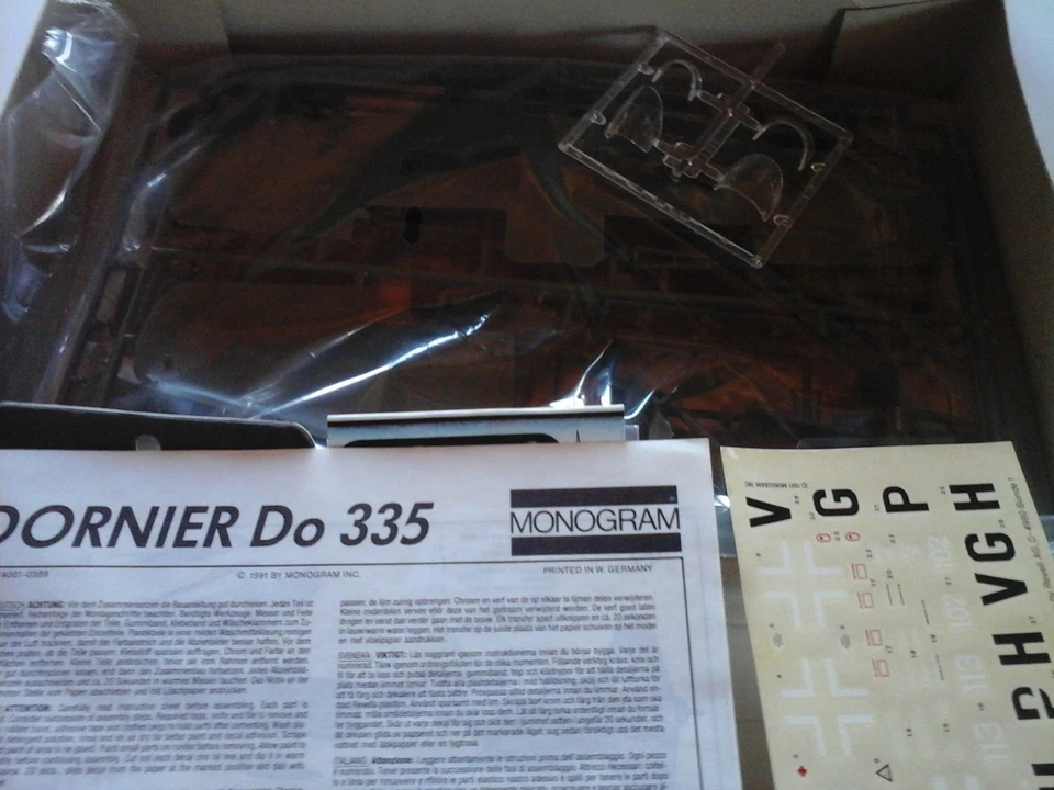 DORNIER DO 335  1/48 SCALE MODEL MONOGRAM+WHEEL SET RESIN PARTS+PHOTOETCHED EDUA - Immagine 3 di 4