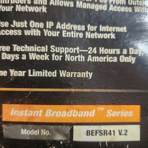 Linksys BEFSR41 10 Mbps 4-Port 10/100 Wireless Router (BEFSR41 v2) - New - Afbeelding 10 van 10