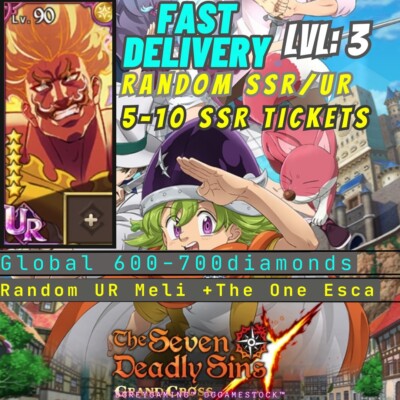 Seven Deadly Sins Grand Cross, 600-700 Diamonds,  UR MELI + THE ONE    GLOBAL