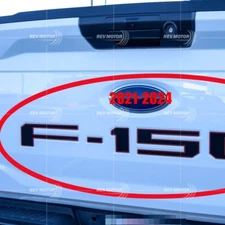 3D Raised Black Red Tailgate Inserts Letters Emblems fit For F-150 2021-2024