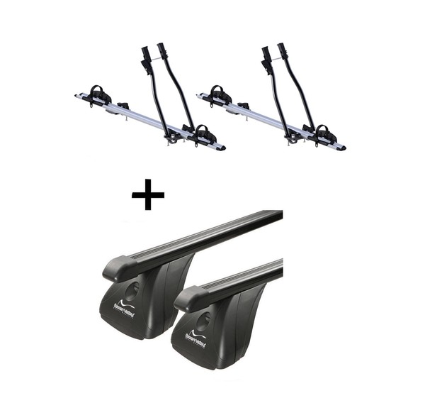 2XfahrradträGer Sagittar+DachträGer VDP Sta FüR FüR VW Transporter 3-5TüR Ab15-image