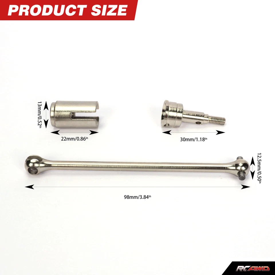 Eje de transmisión CVD de alta resistencia delantero trasero de acero 4x #45 para ARRMA 3S BLX Big Rock V3  Foto 2 de 4