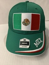 Mexico Flag Hat Fan Favorite Adjustable Embroidered Patch New