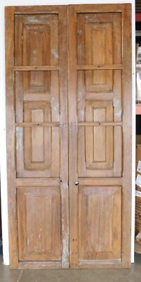 Antique Carved Pair Mexican Old Door-#129-Postigo-Rustic-43x91-Barn Doors