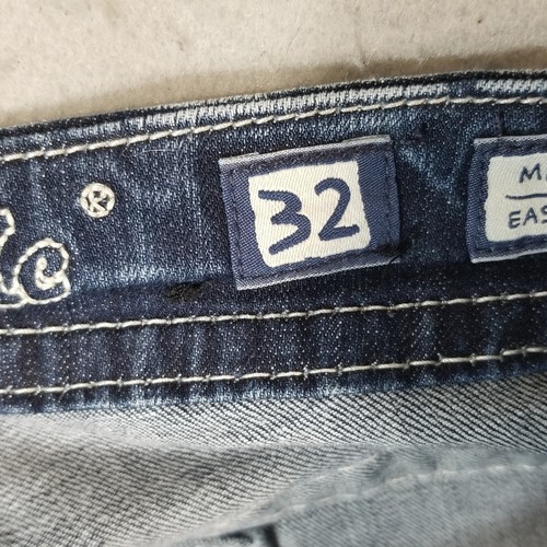 miss me jeans women's 32 mid rise easy crop blue stretch denim pants 36x29 - Picture 11 of 13