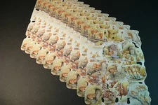 LOT 10 sheets VINTAGE BEATRIX POTTER Die Cut Scrap England EMBOSSED Scrapbooking