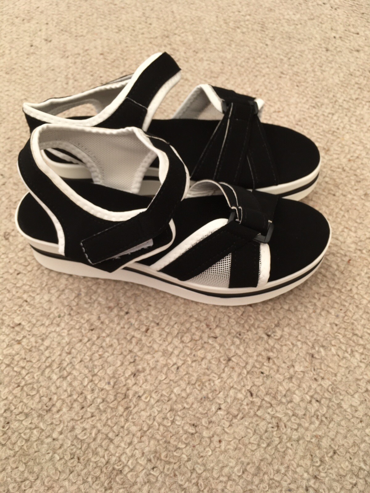 Ladies Black Sandals Uk Size 6 eBay