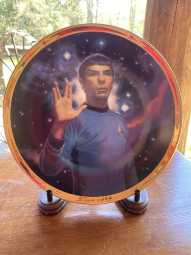 Hamilton Collection 25th Anniversary Star Trek Collector Plate Spock COA #3199a