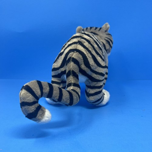 Tower Bridge Tiger Plush Stuffed Animal Toy Black and Gray w/red blue collar 12" - Picture 3 of 24