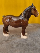 Beswick / Royal Doulton Shire Horse Figurine- Brown Gloss Glaze- Horse Ornament