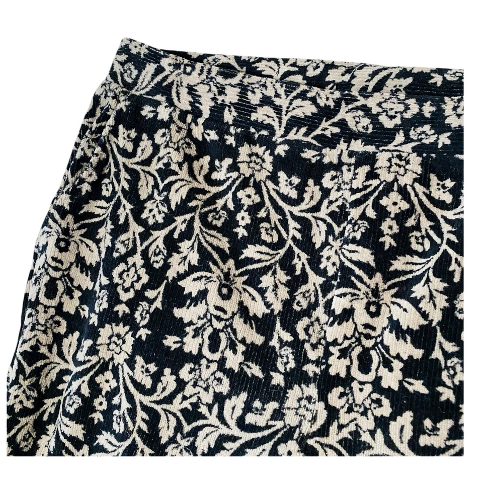 Calça Leggings LANDS' END Veludo Brocado Tamanho Grande 14 16 Festa de Natal Inverno - Imagem 4 de 4