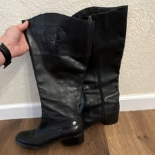 Franco Sarto Black Tall Knee High Riding Boot...