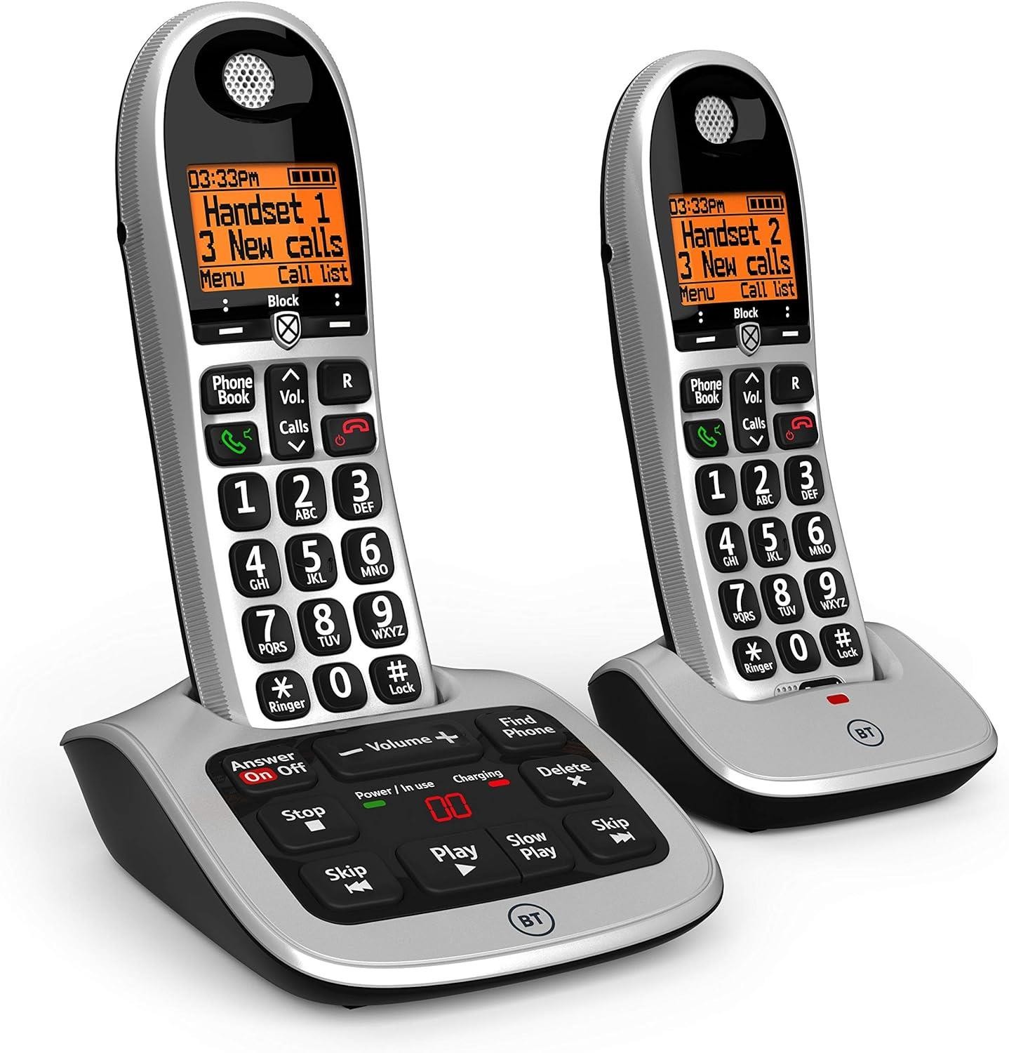 BT 4600 Cordless Phone, Twin Handset with Big Buttons (Refurbished)