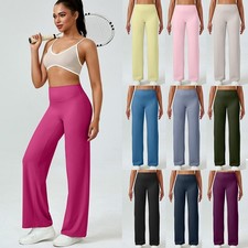 Women's Straight Leg Yoga Pants Buttery Soft High Waist Bottoms Workout Leggings
