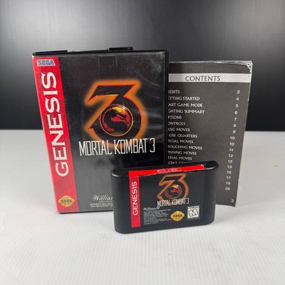Mortal Kombat 3 Sega Genesis Video Game M Rated Multiplayer