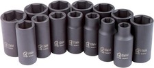 3328 Sunex Tools 3328 38-inch Drive Metric Mid-depth Impact Socket Set 14-piec