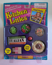 1996 TYCO Kitchen Littles ITALIAN Food Pack No 2014-2 Pizza, Salad,  Bread NIP
