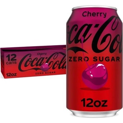 Coca-Cola Zero Sugar Cherry Float 12oz Cans 12 Pack Fridge Pack Free Shipping
