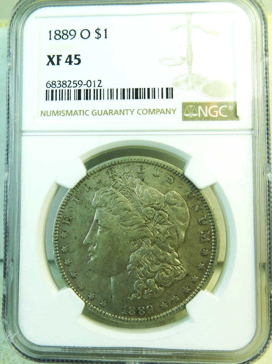 Silver XF 45 Graded 1889 Year Morgan US Dollars (1878-1921) for