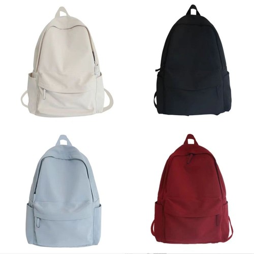 Black Grey White Red Versatile Backpack Nylon Travel Bag Unisex