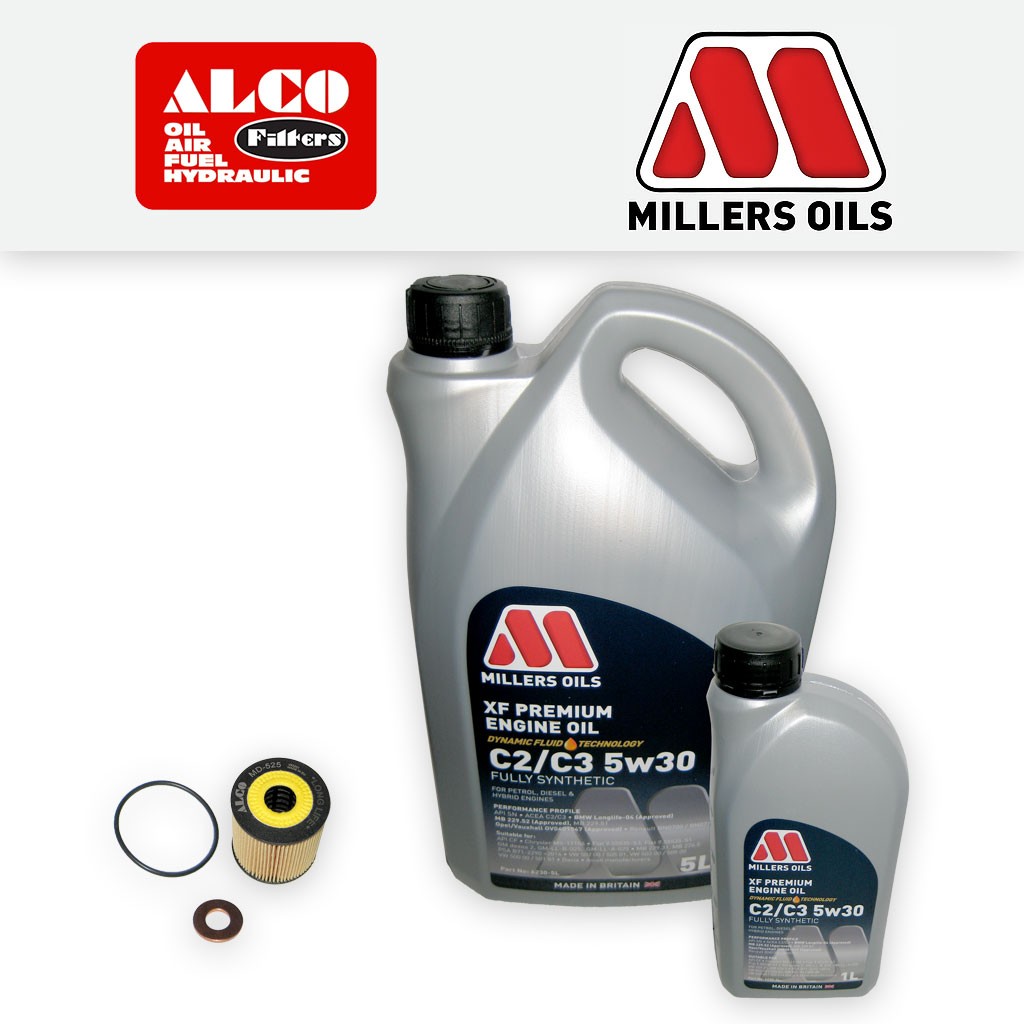SERVICE KIT for CITROEN C5 2.2 HDI OIL FILTER +XF C2/C3 OIL (2008-2015)