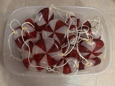 RARE BLOW MOLD 6 SETS Candy Canes  Peppermint Christmas Hanging String Lights