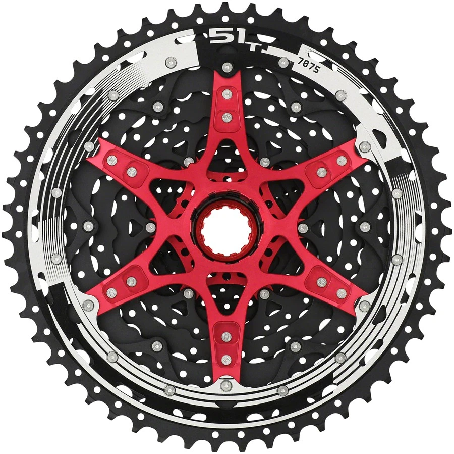 Cassette SunRace CSMZ903 12 velocidades 11-51t negro cromo, relación amplia, compatible Foto 2 de 2