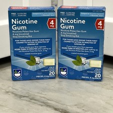 2 BOXES Rite Aid Nicotine Gum 4mg Mint Freeze Flavor 40 Pieces total Exp 2026