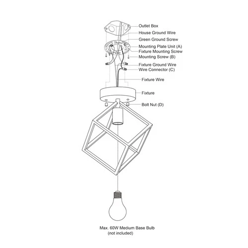 Vaxcel Lighting C0300 Deering 10"W Semi-Flush Square Ceiling - Black - Picture 2 of 12