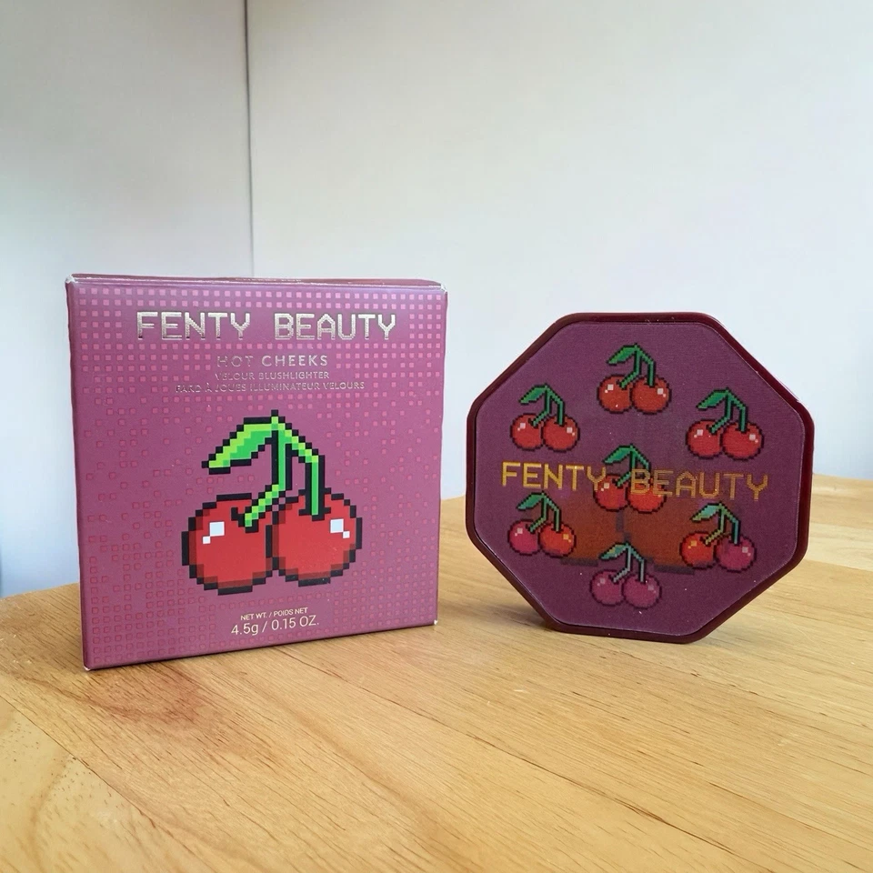 Fenty Beauty Hot Cheeks Velour Blushlighter Cherry Pop LIMITED EDITION 0.15 Oz - Image 4 of 4