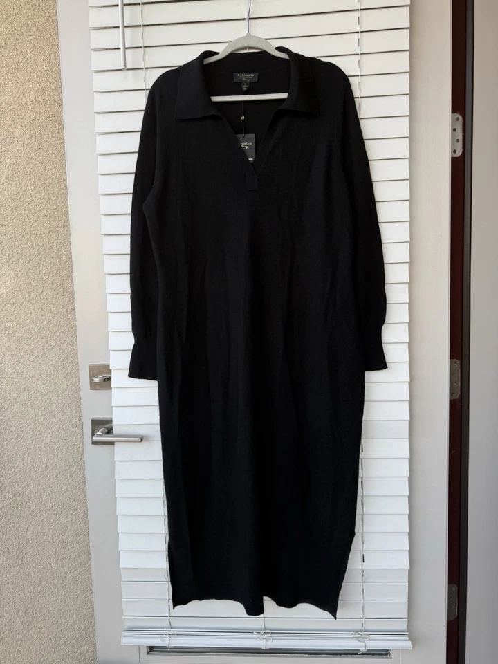 Charter Club Cashmere Midi Sweater Dress Harvest Bloom Classic XL NWT no belt - Image 2 of 4