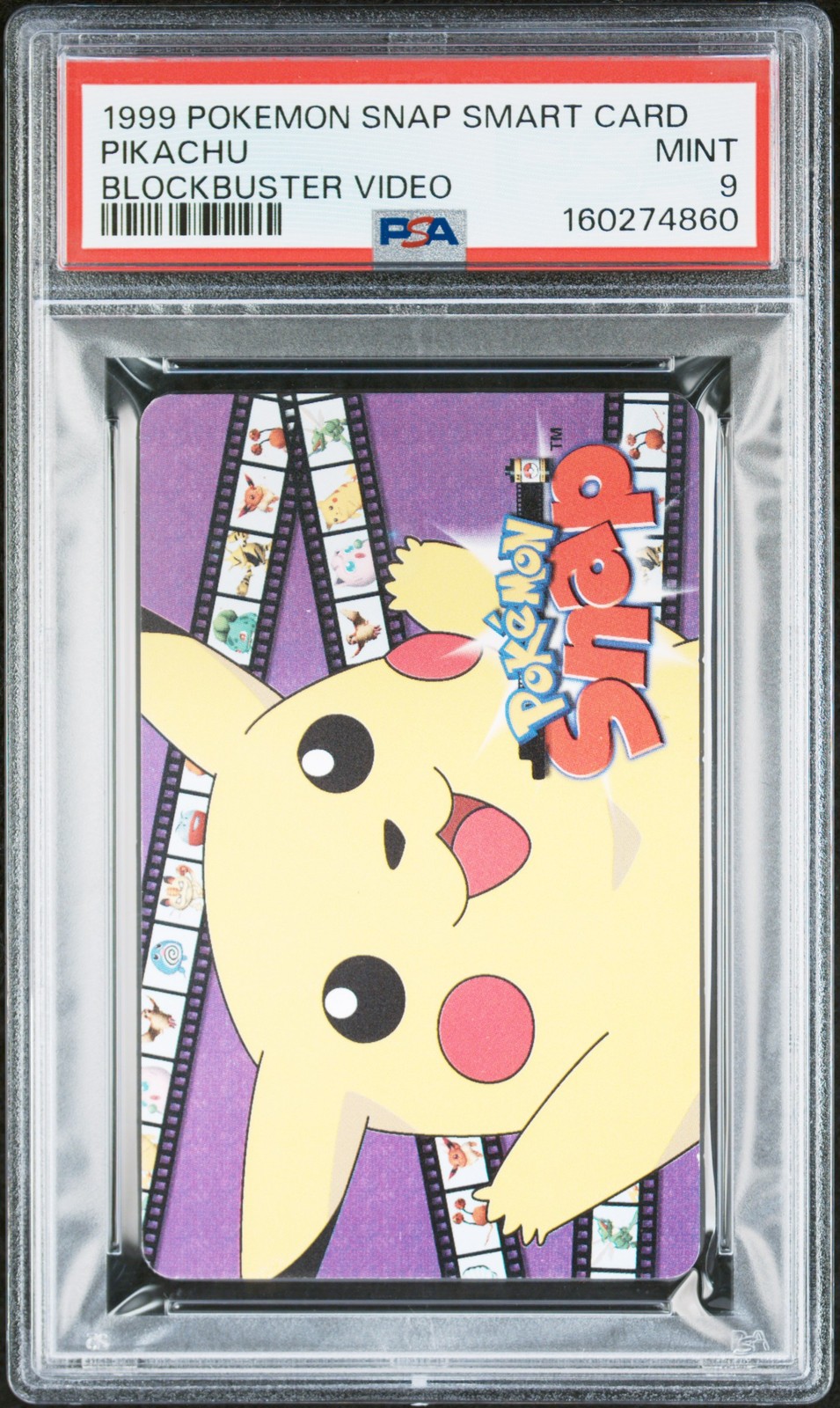 1999 GEMPLUS NINTENDO POKEMON SNAP SMART CARDS BLOCKBUSTER VIDEO PIKACHU PSA 9