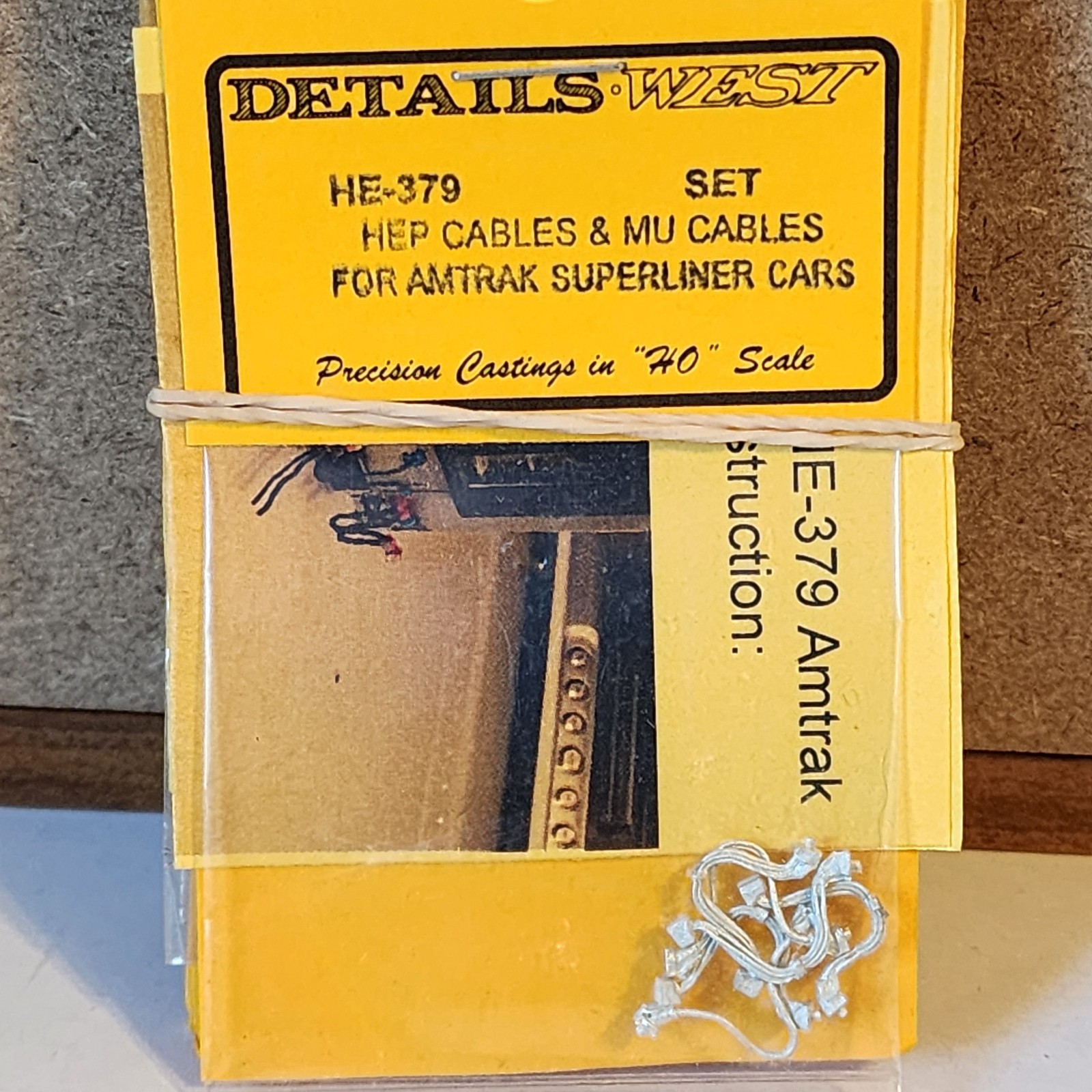 HEP Cables & MU Cables Amtrak Superliner Model RR Metal Part Details West 379 HO