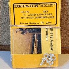 HEP Cables & MU Cables Amtrak Superliner Model RR Metal Part Details West 379 HO