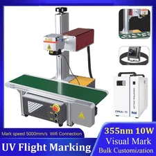 10W UV Flight Marking Machine Visual Positioning for LOGO Date Barcode Printing
