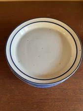 7 Trend Pacific Earthstone Blue Reef 7.5” Salad Plates Minimalist Bauhaus MCM
