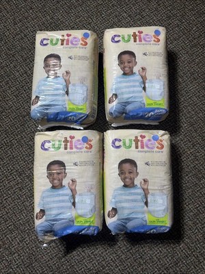 4 Packs Of Cuties Premium Baby Diapers Size 7 (41+ Lbs) 20 Count Per Pack