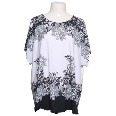 BPC Selection, Top, Größe: 48/50, Schwarz/Weiß, Polyester, Blumen, Damen #lmp
