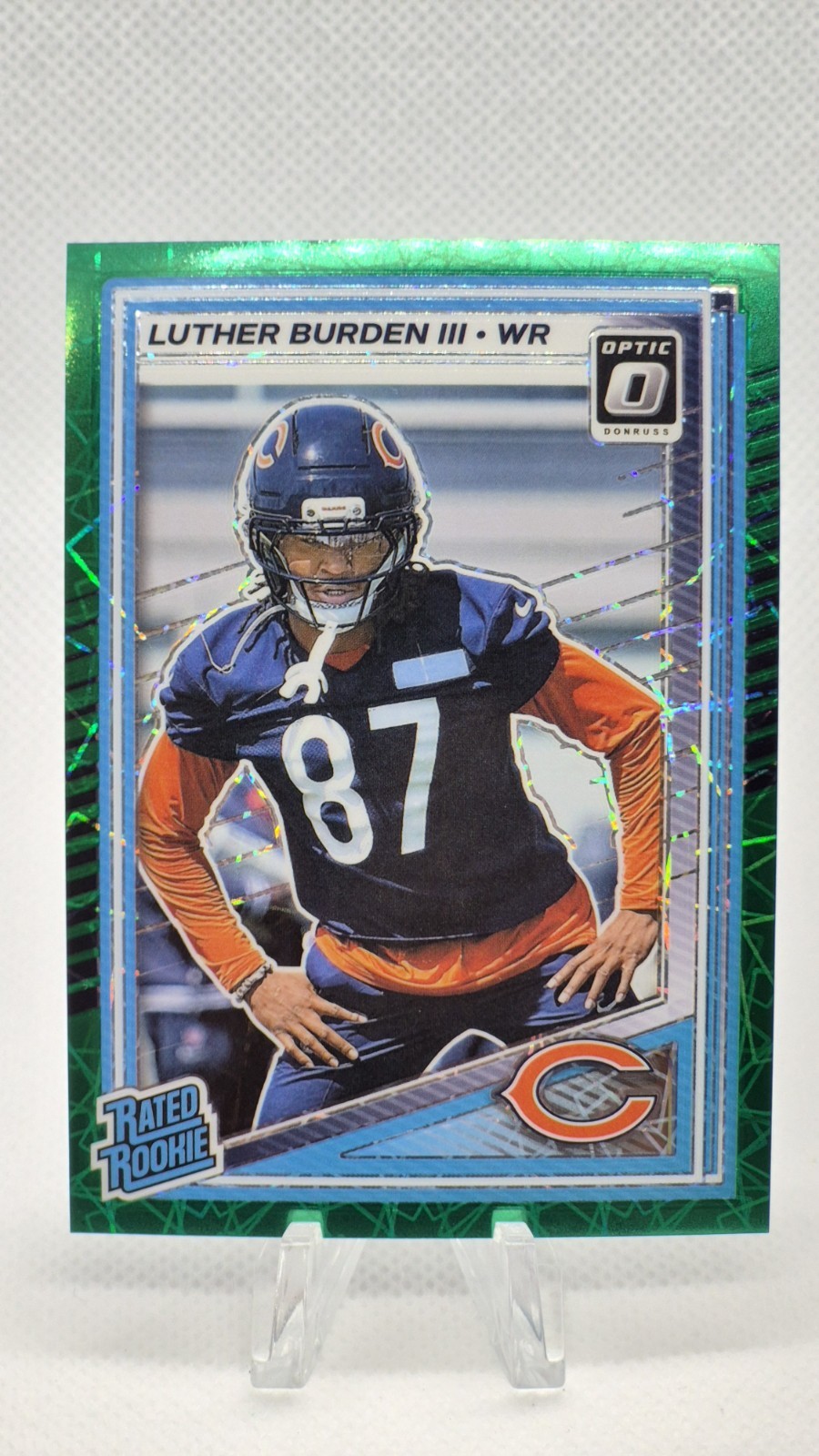 2025 Panini Donruss Optic - Rated Rookie Luther Burden #275 Green Velocity Prizm