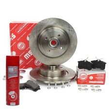 Bremsscheiben + Bremsbeläge + Bremsenreiniger hinten für RENAULT MEGANE I