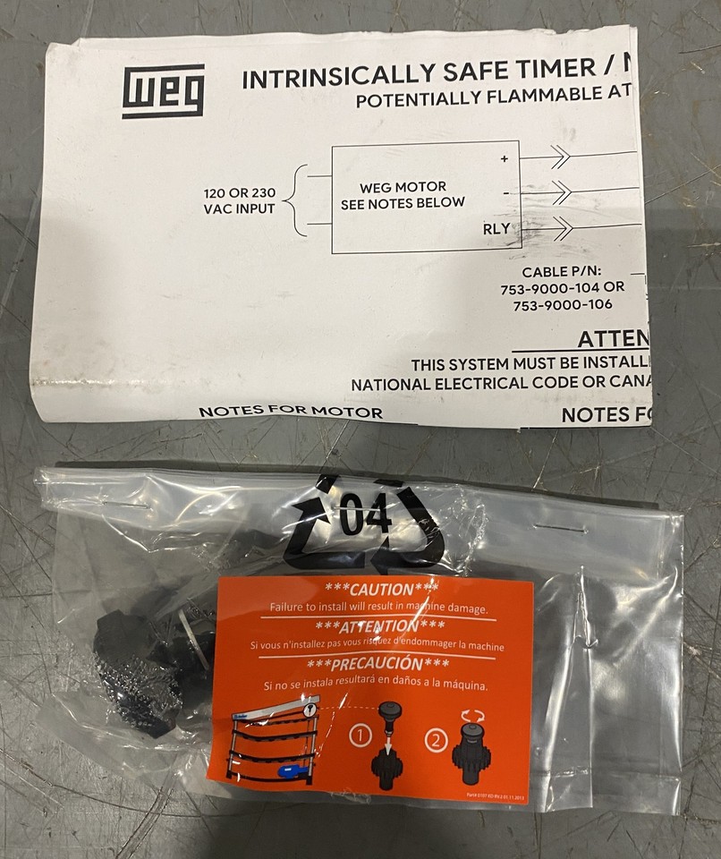 WEG 1121007441 Explosion Proof 1/2 HP Electric Motor Gear Reducer On ...