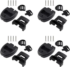 Spa Tub Cover Clip Replacement Kit - 4 Sets with Keys and Hardware (Black)