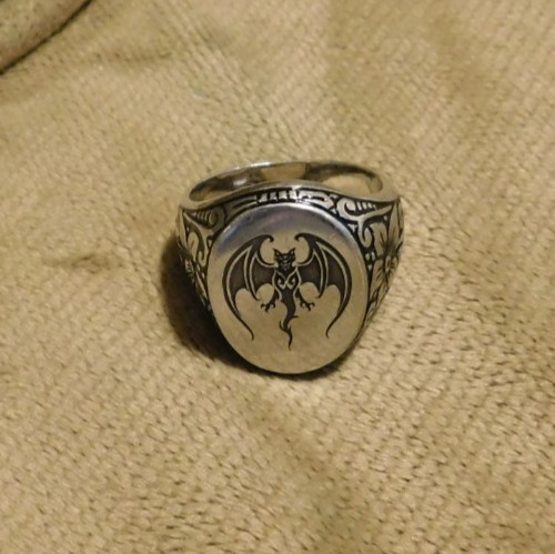 Hollywood Vampires Sterling Silver Ring Sz 9 Johnny Depp Alice Cooper Joe Perry