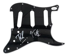 Joe Elliott Phil Collen Def Leppard Signed Black Guitar Pick Guard JSA ITP