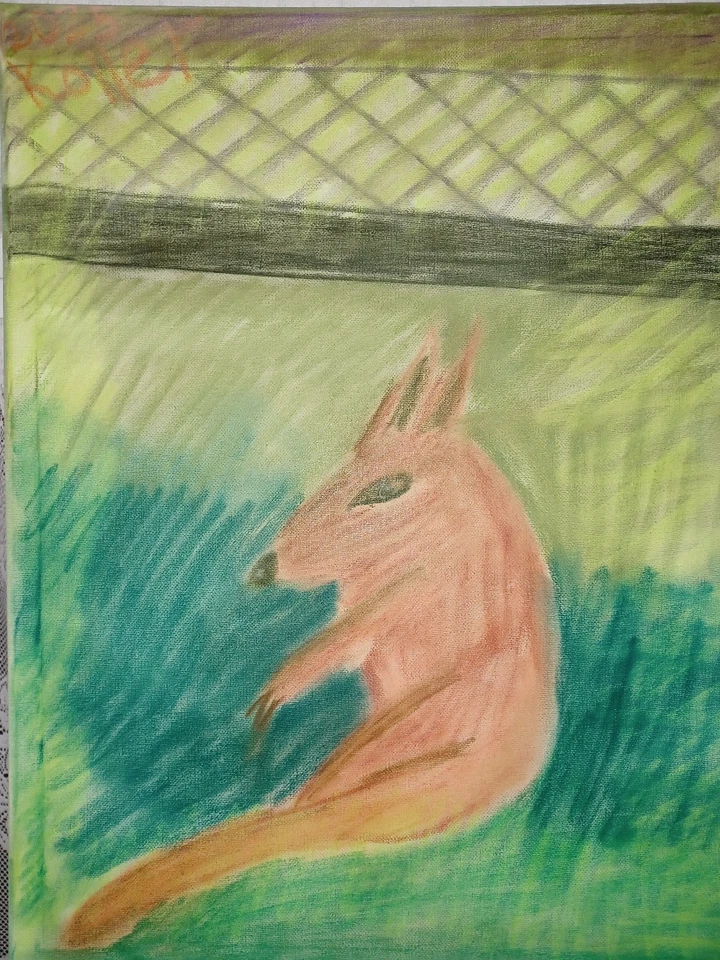 pastell gemälde 40x50 cm Impressionismus Fuchs - Bild 1 von 1