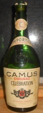 Camus Cognac Celebration empty bottle 1963, full size