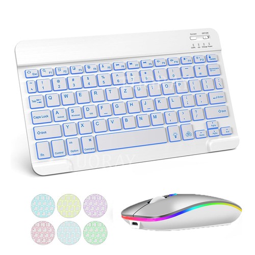 Deutsch Kabellose Bluetooth Tastatur Maus für IOS Android Windows Tablet PC DE - Bild 17 von 42
